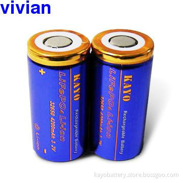 26650 rechargeable LiFePO4 battery 3.2v 2400mah